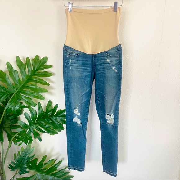 Ag Adriano Goldschmied Denim - AG Adriano Goldschmeid Denim Distressed Maternity Jeans Size 25